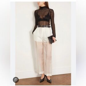 NWT Bite Studios sheer white pants